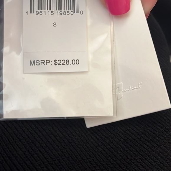 NWT 7 FOR ALL MANKIND BODYCON RIB SWEATER IN BLACK - Picture 7 of 7